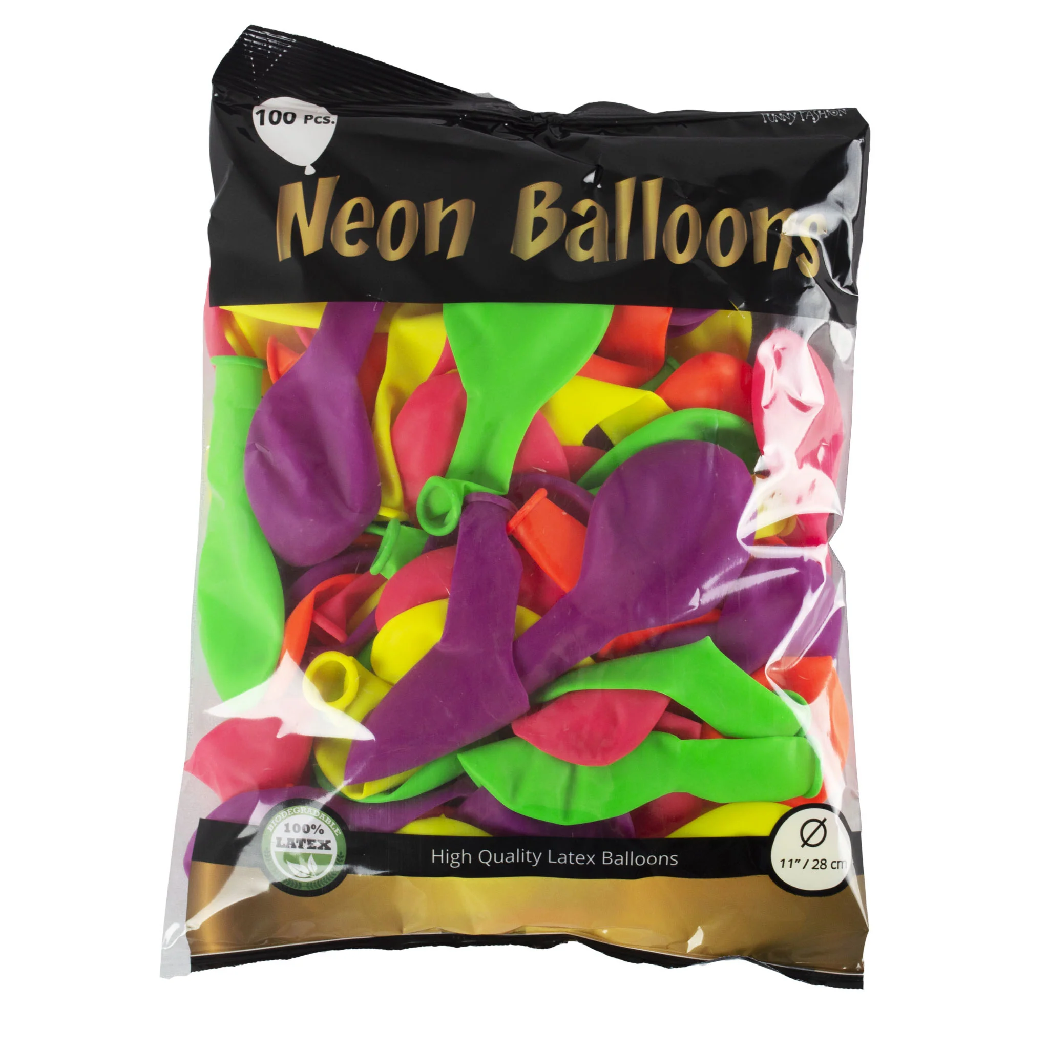 Neon latex ballonnen 100st. - Image 2