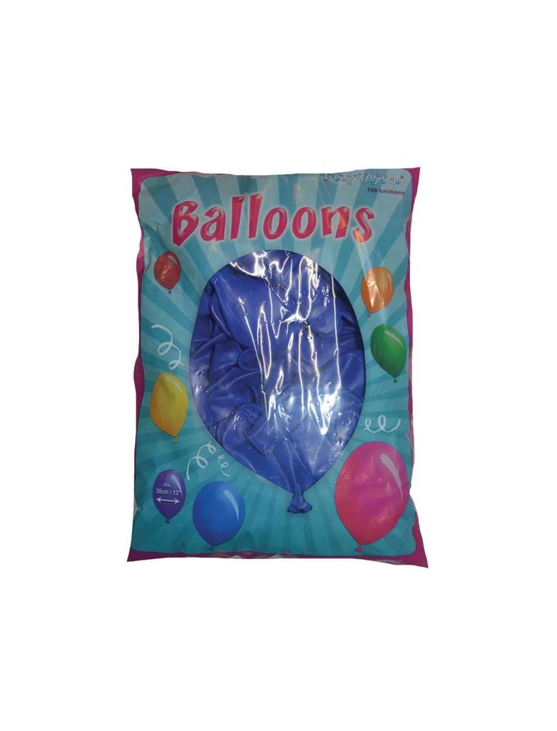 Navy blauwe latex ballonnen 100st. - Image 2