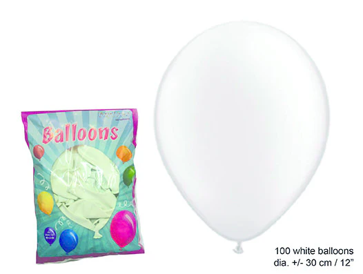 Witte  latex  ballonnen 30cm - Image 3