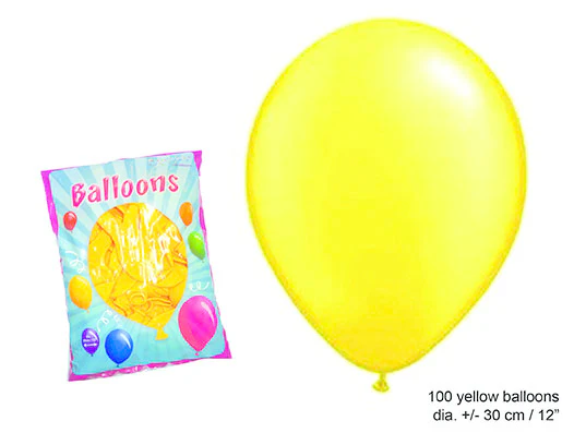 Gele latex ballonnen 100st. - Image 3