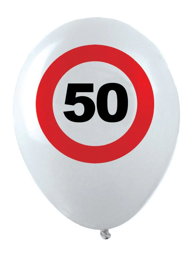 Ballonnen verkeersbord 50 jaar Abraham Sarah