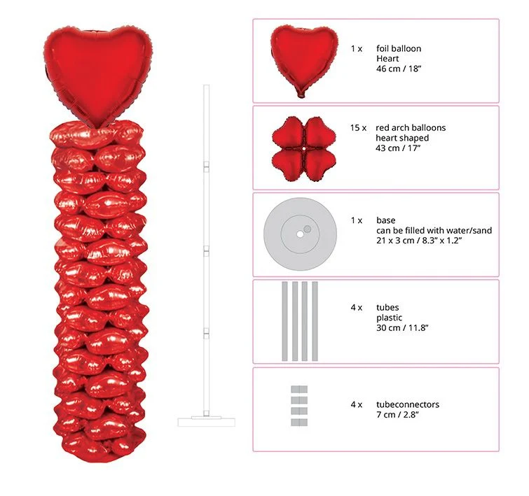 Ballon standaard  set Valentijnsdag