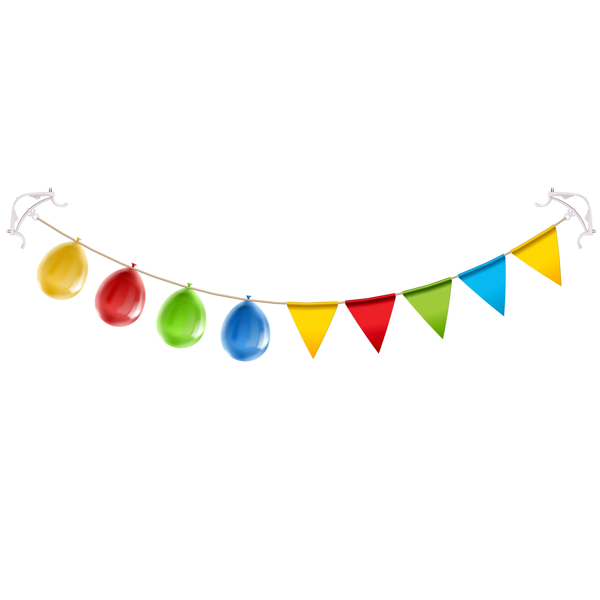 2 muurklemmen voor ballonslinger of vlaggenlijn - Image 2