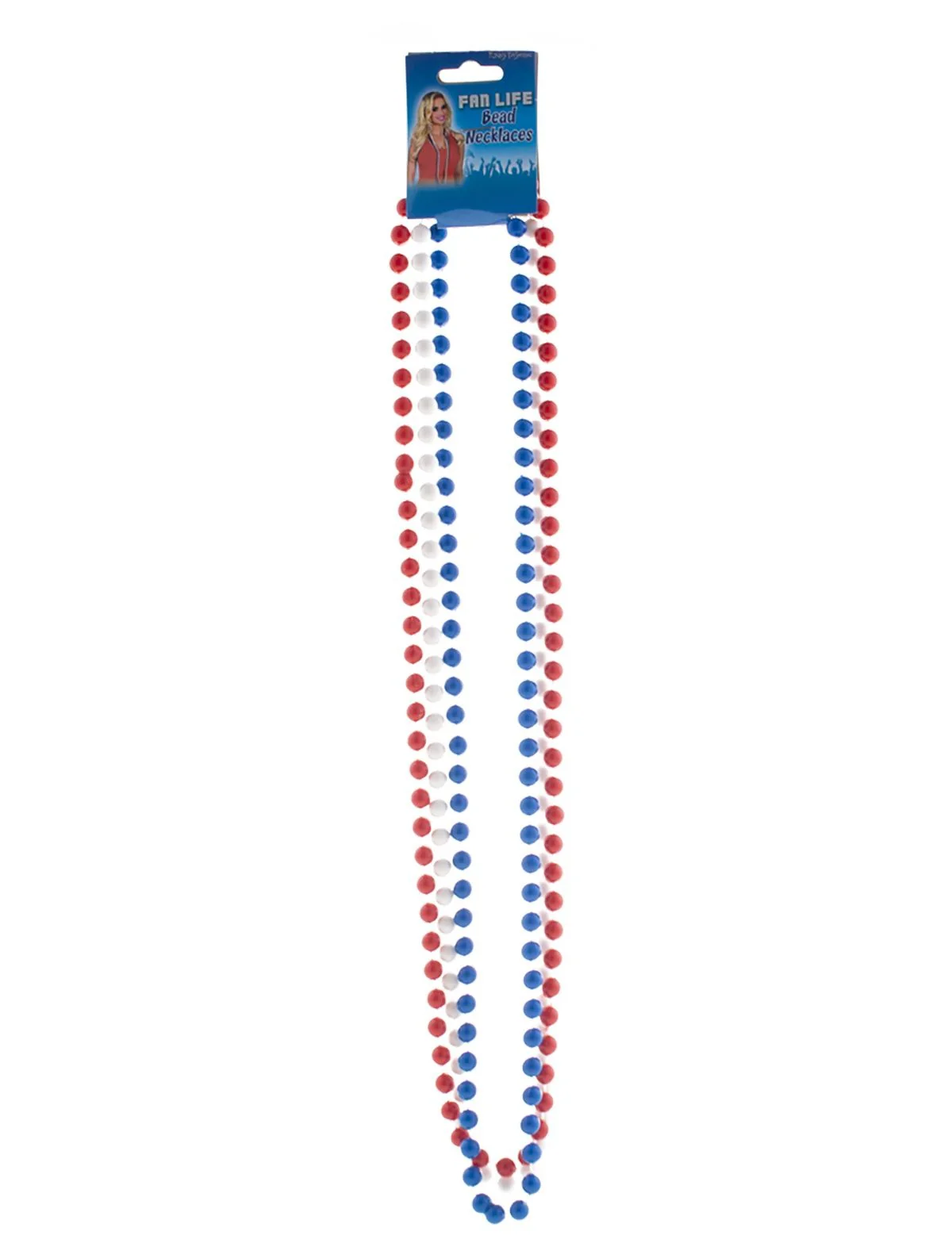 Nep parelketting rood wit blauw - Image 2