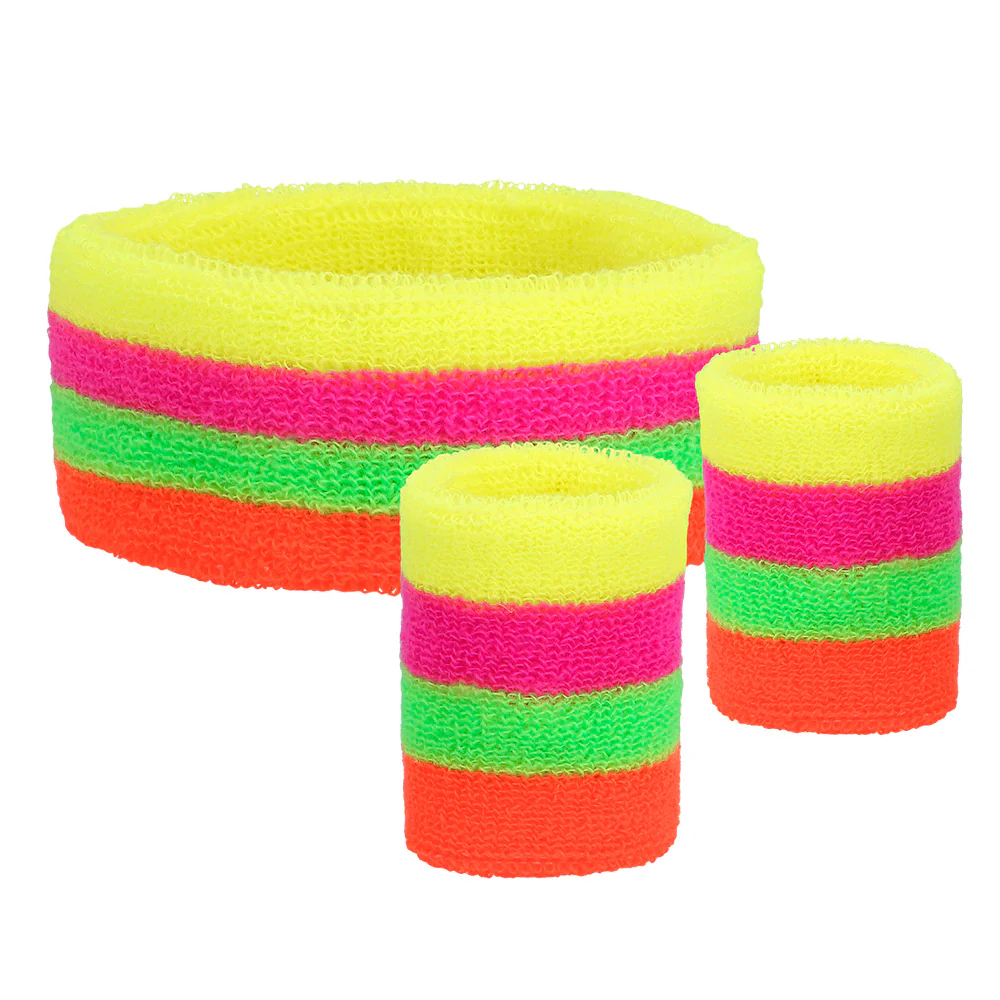 3 Zweetbandjes neon