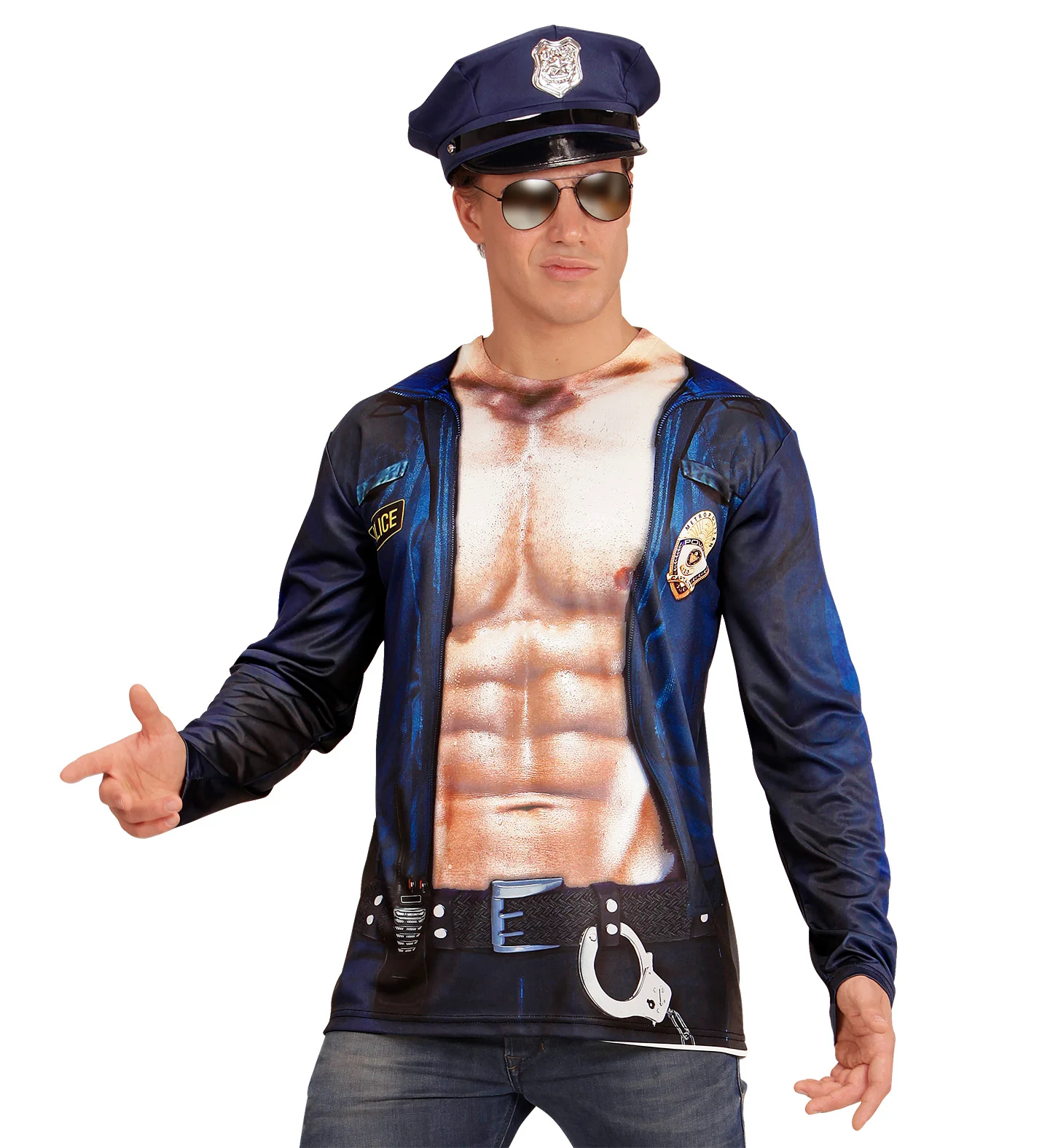 3D Politie shirt agent man - Image 2