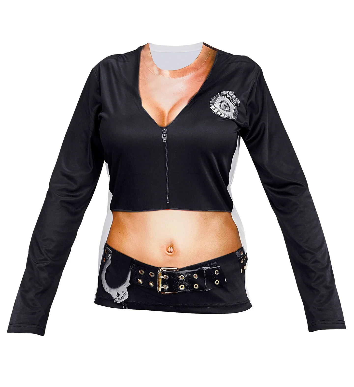 3D Politie shirt Police girl - Image 4