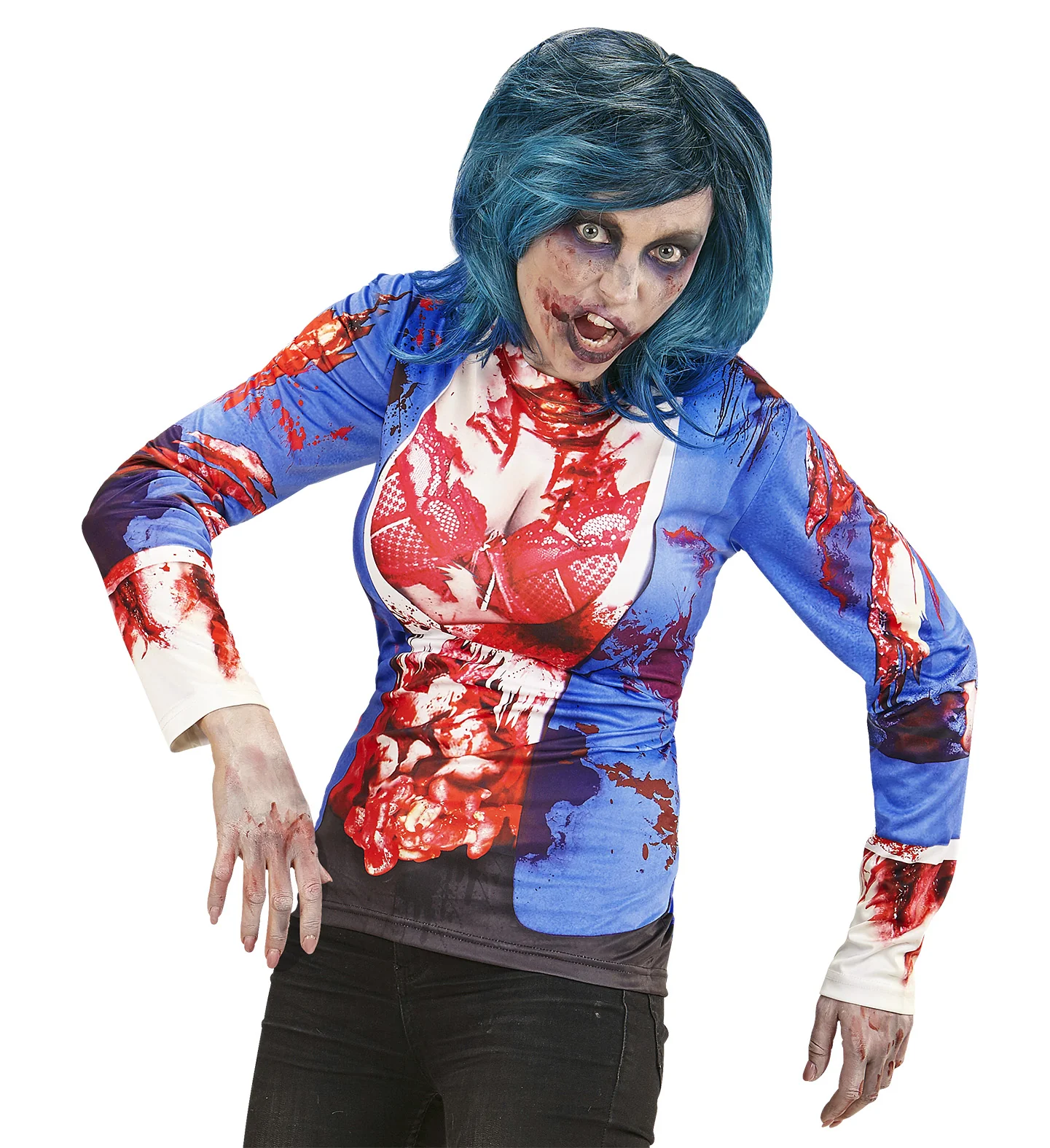 3D Zombie shirt volwassenen - Image 2