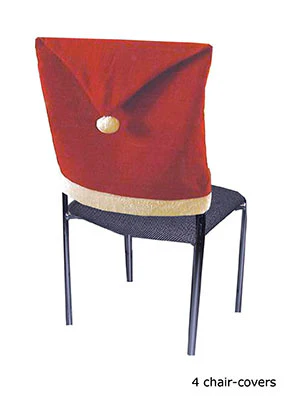4 Stoelhoezen kerstmuts - Image 2