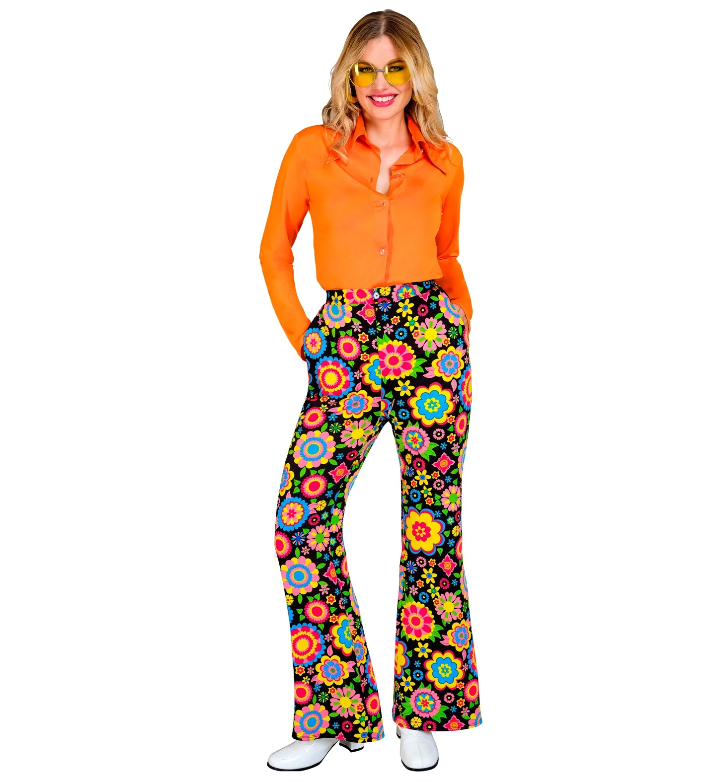 Jaren 70 broek bloemenfeest dames - Image 2