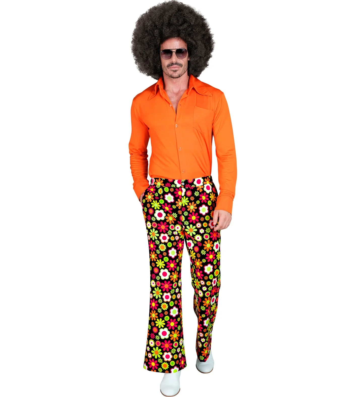 Jaren 70 broek flowers heren - Image 2