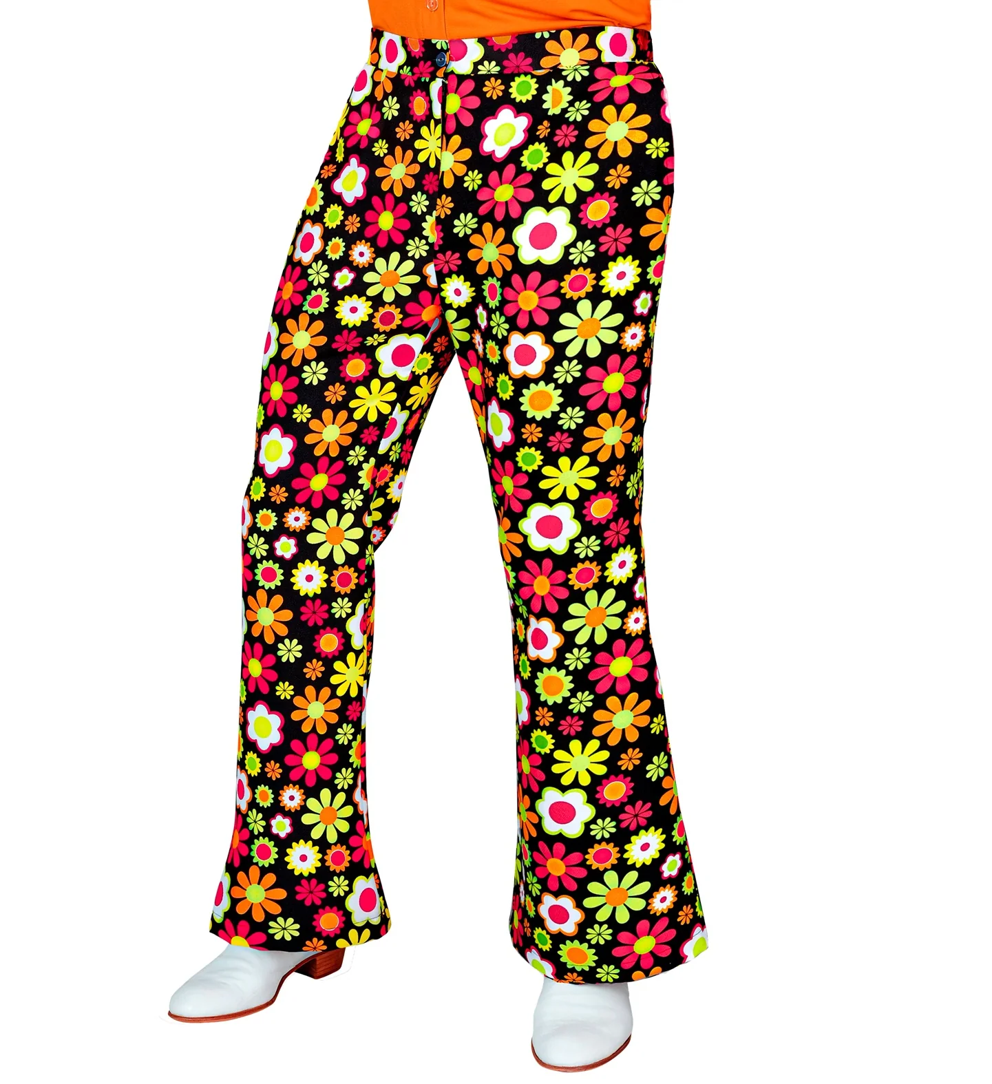 Jaren 70 broek flowers heren - Image 3
