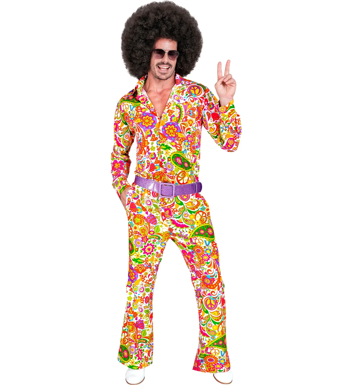 Jaren 70 broek peace party heren - Image 3