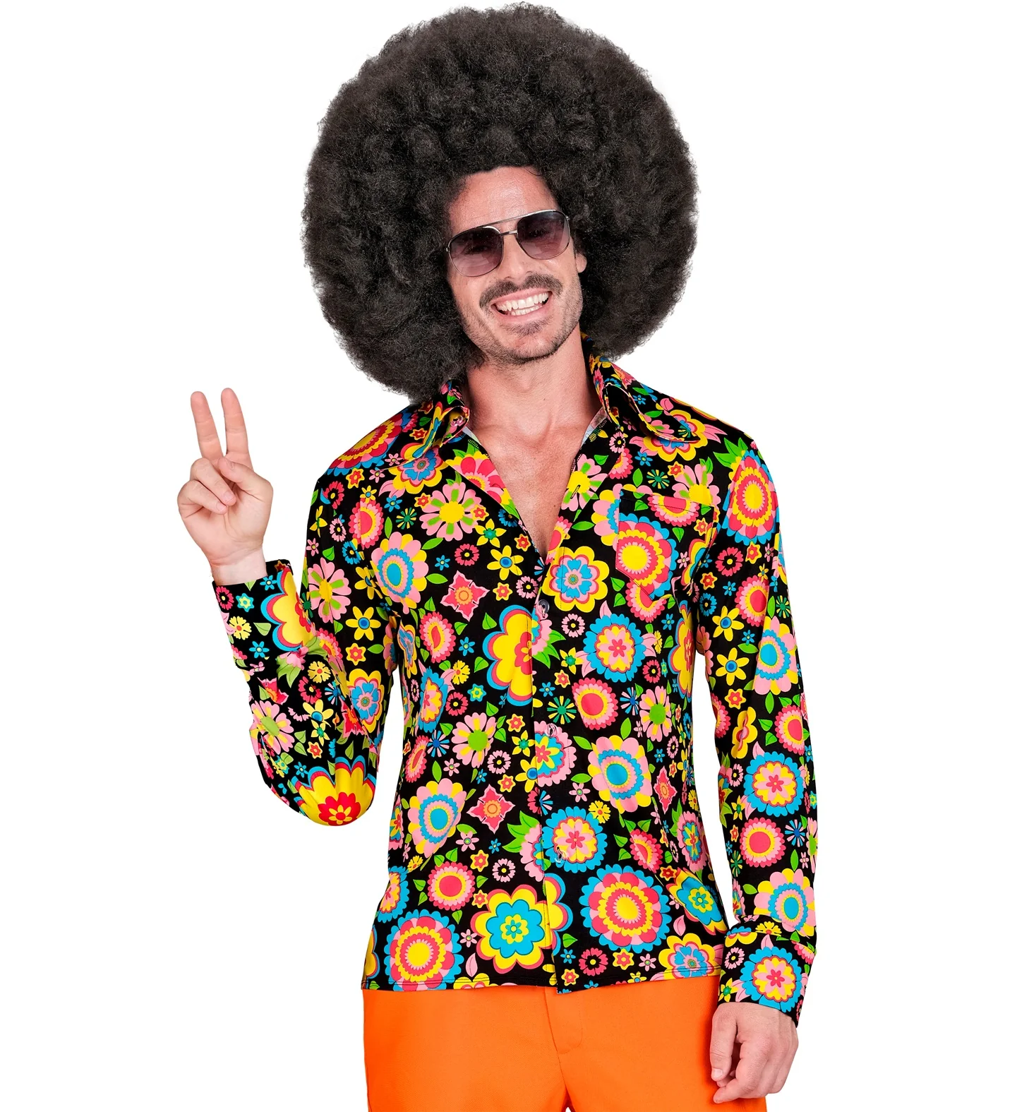 Jaren 70 shirt bloemenfeest heren - Image 2