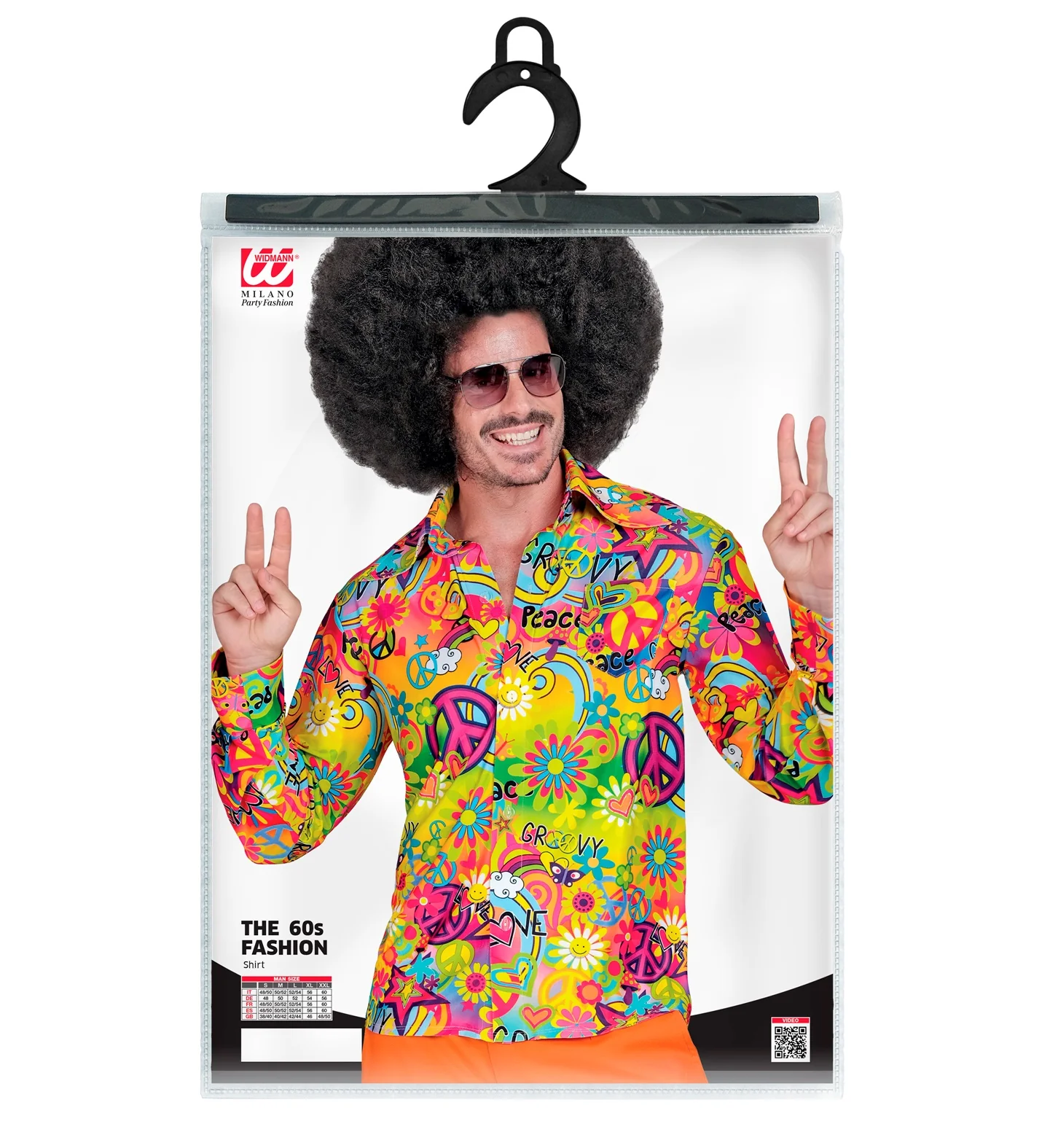 Jaren 70 shirt love&peace heren - Image 3