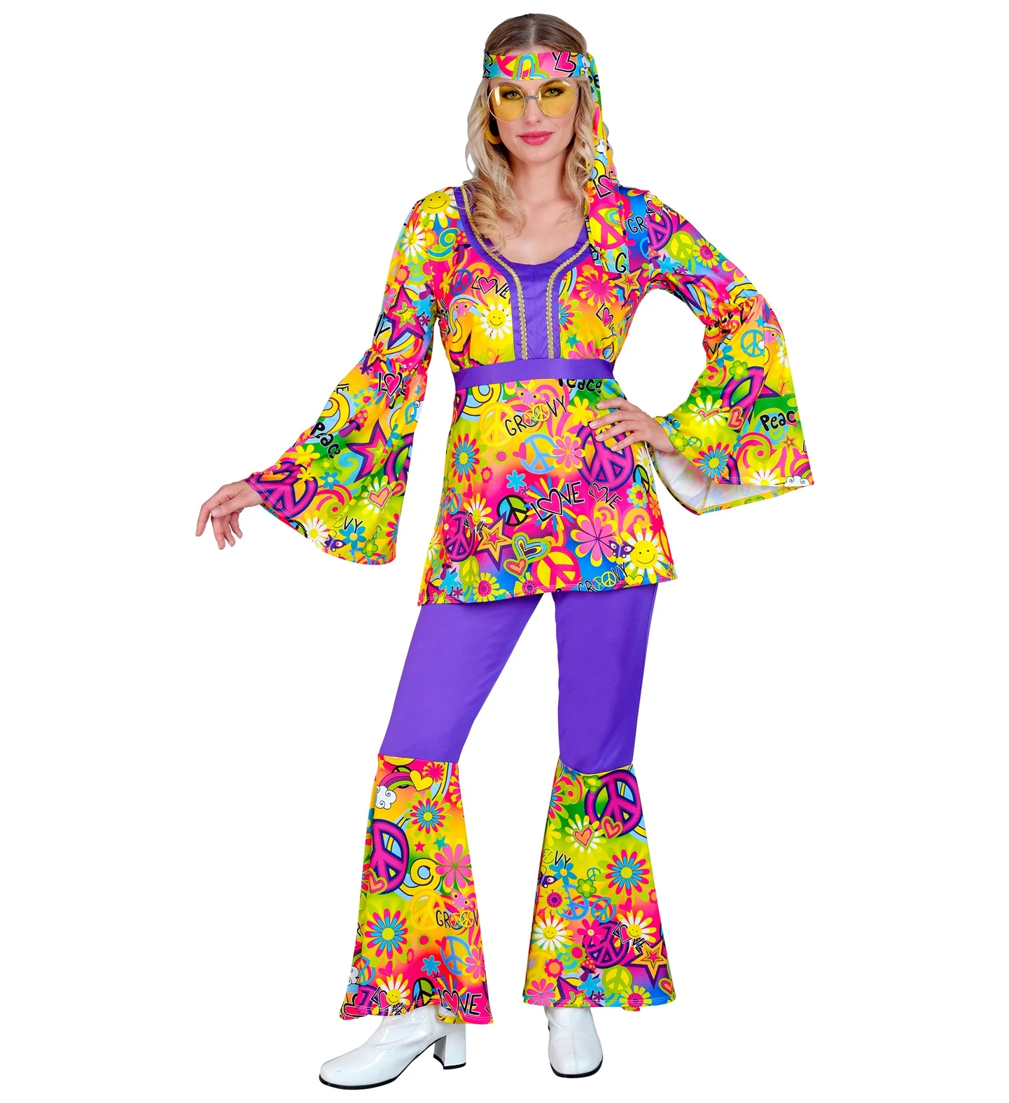 70s Hippie kostuum Peace & Love - Image 2