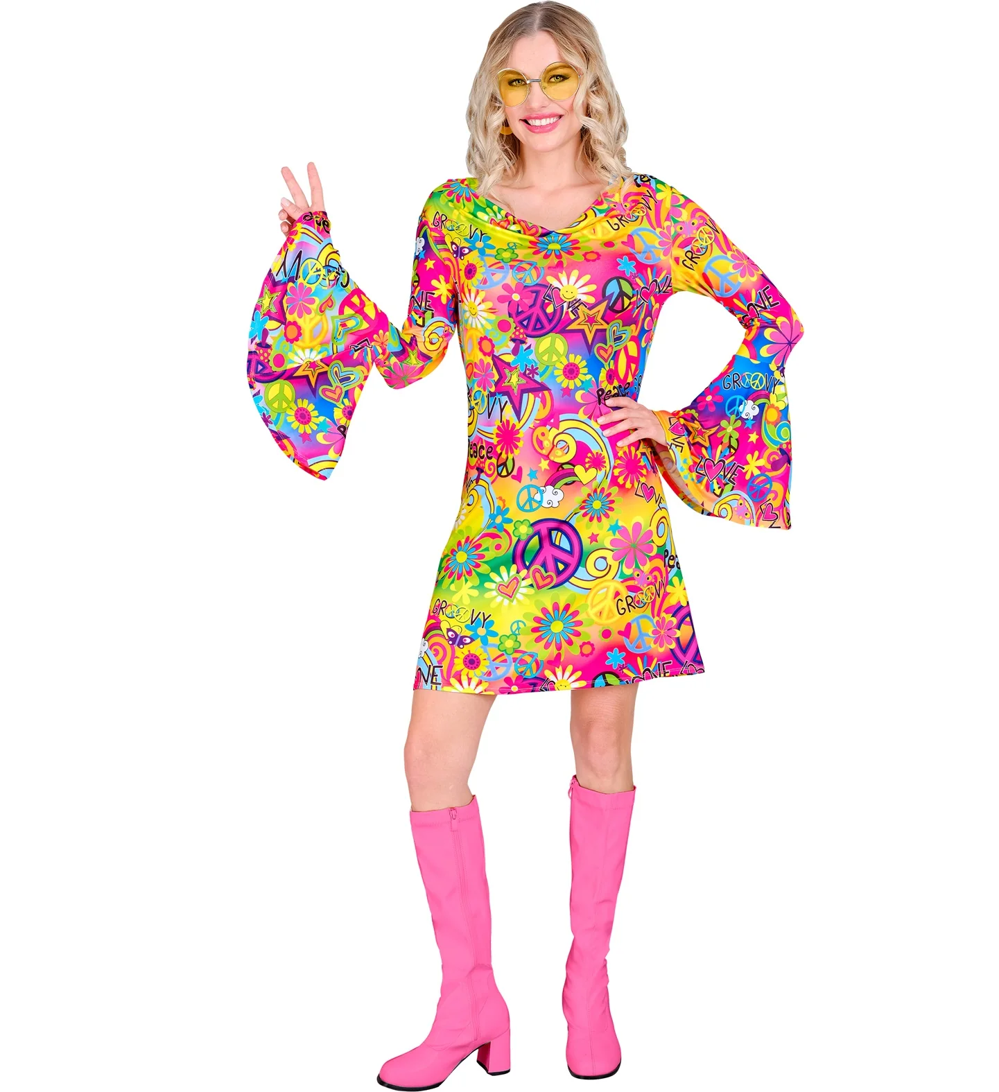 Jaren 70 jurk love&peace - Image 2