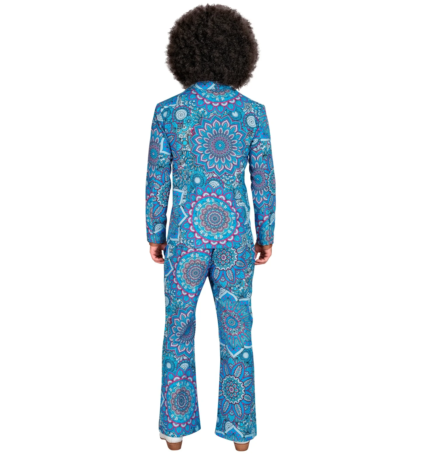 Jaren 70 kostuum mandala blauw - Image 3