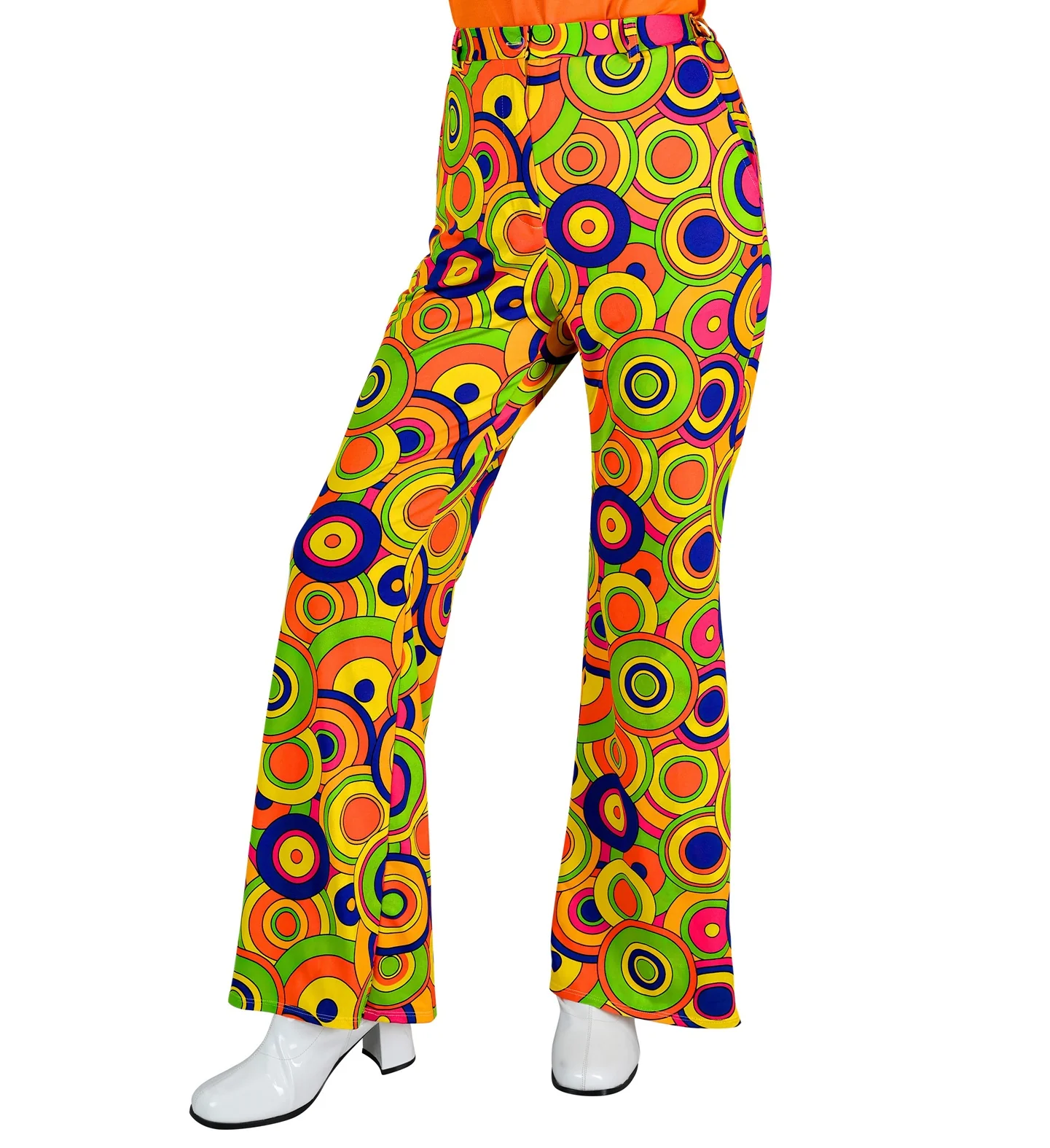 Jaren 70 broek groovy cirkels dames - Image 2
