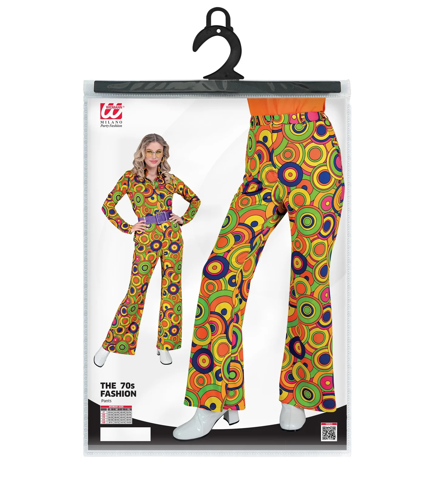 Jaren 70 broek groovy cirkels dames - Image 3