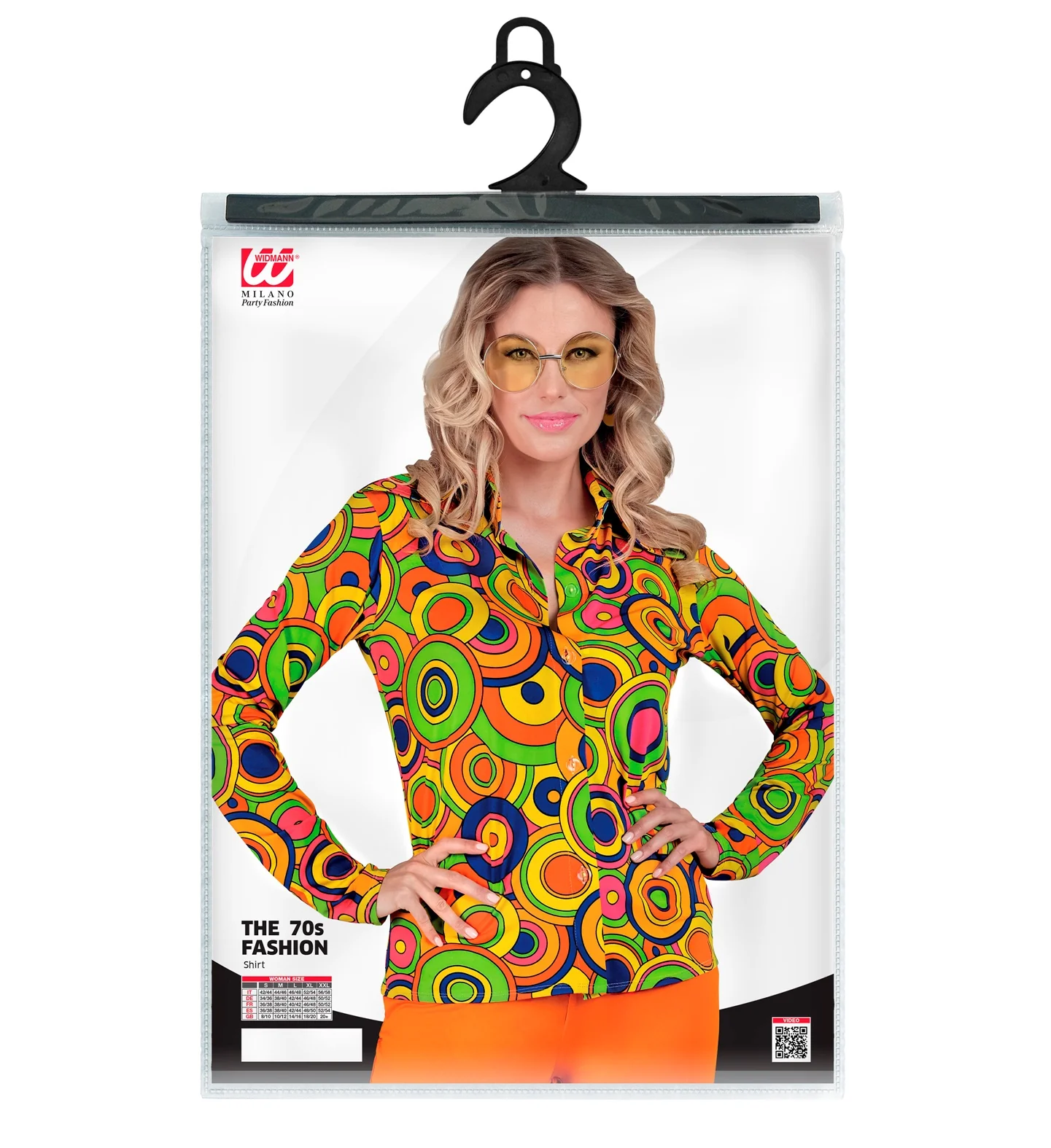 Jaren 70 shirt groovy cirkels dames - Image 2