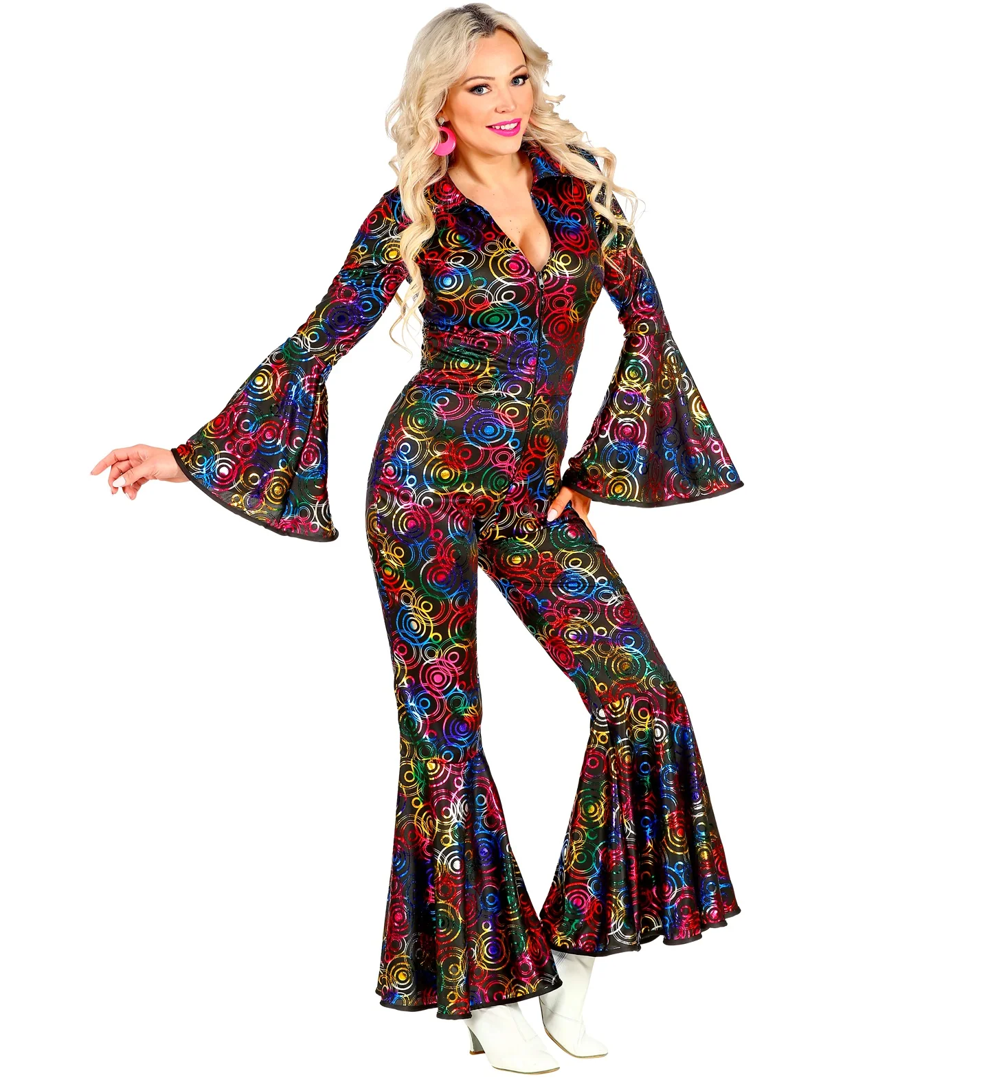 Jumpsuit disco stijl met gekleurde ringen - Image 2