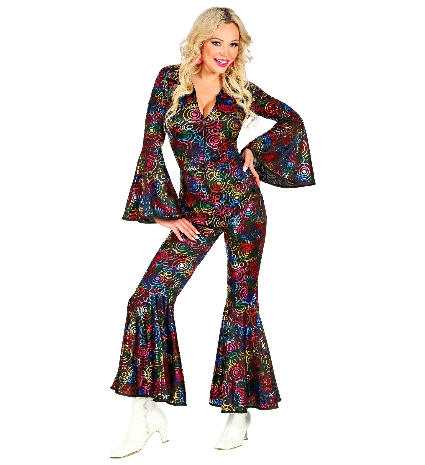 Jumpsuit disco stijl met gekleurde ringen - Image 4