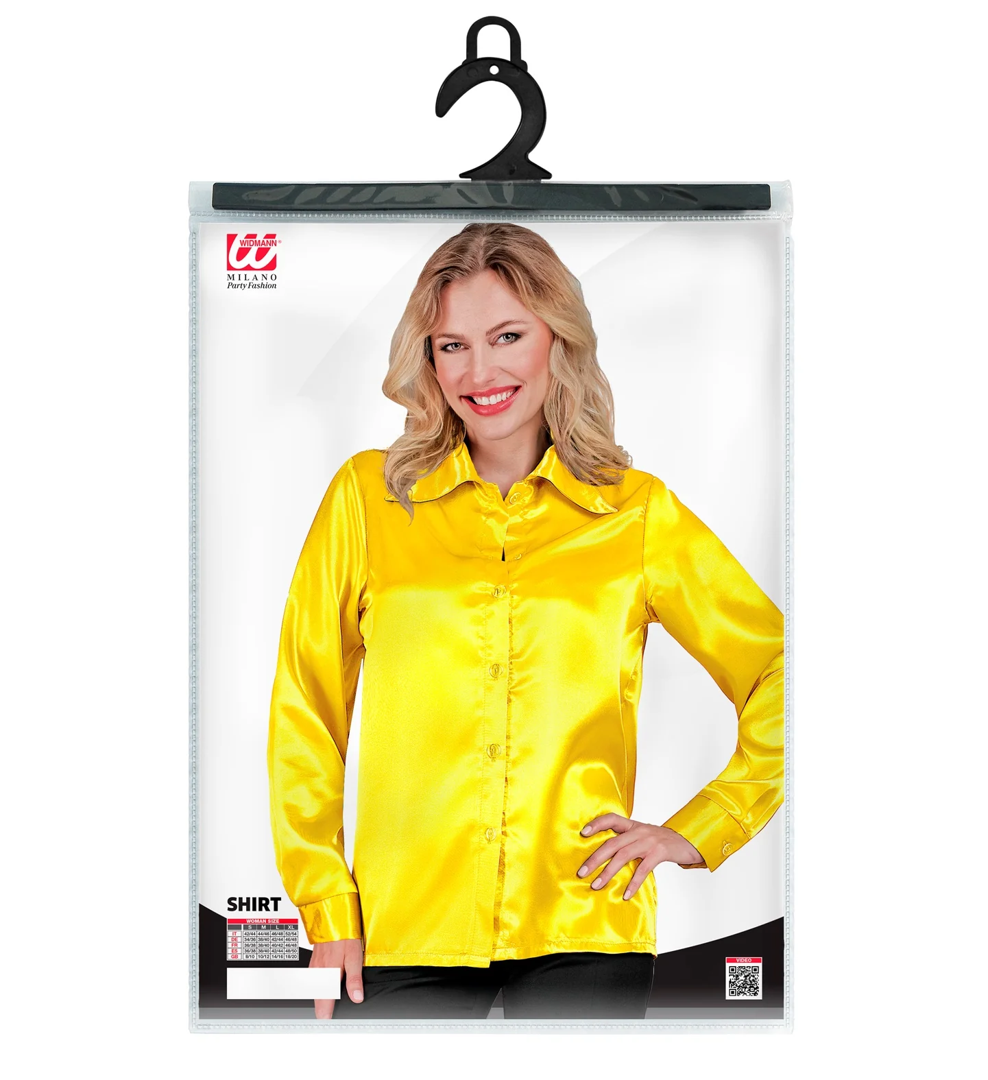Dames jaren 70 disco blouse geel - Image 2