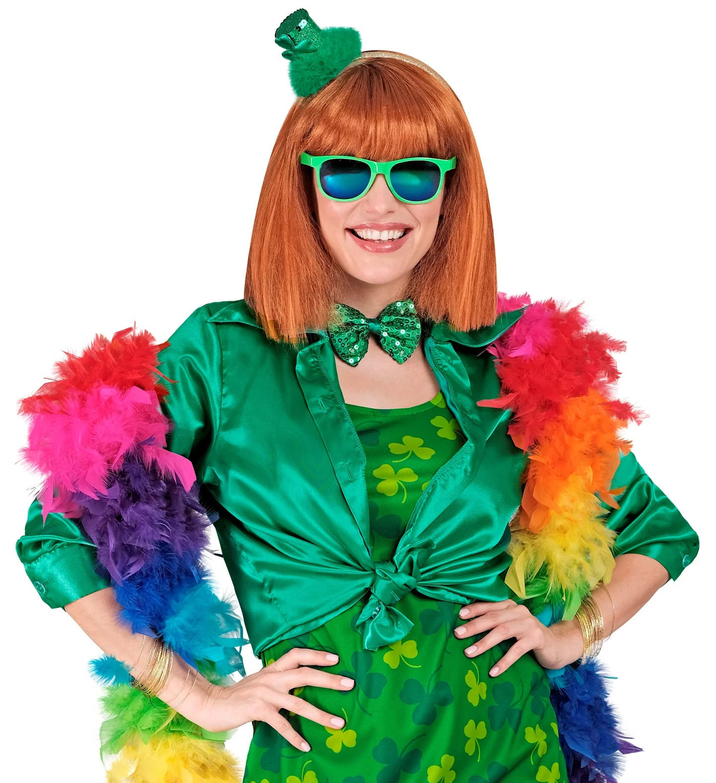 Dames jaren 70 disco blouse groen - Image 2