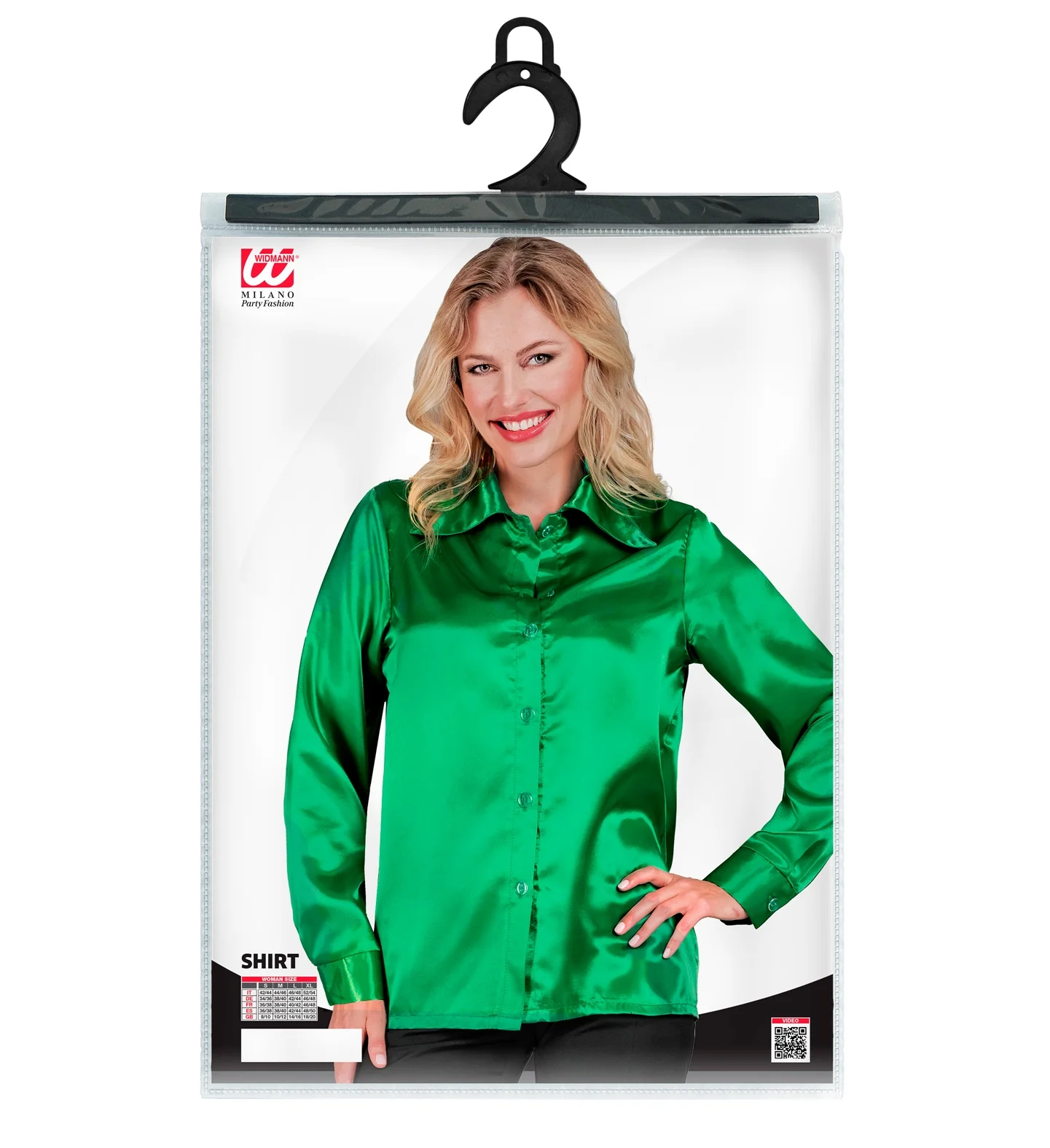 Dames jaren 70 disco blouse groen - Image 3