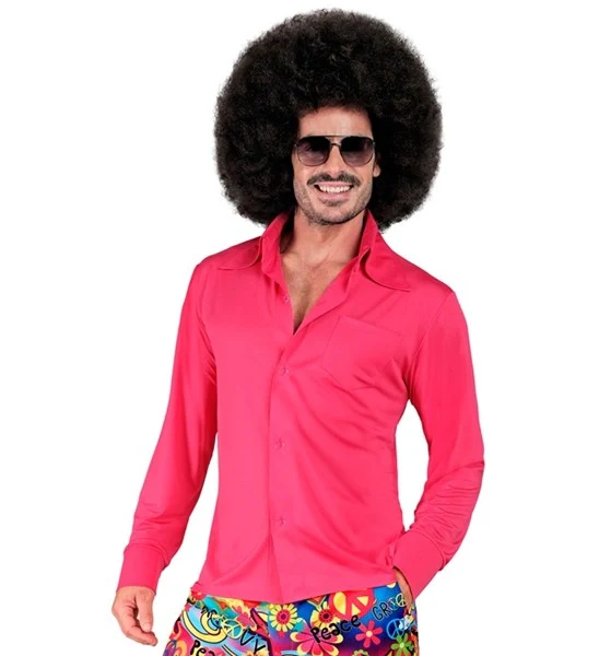 70's groovy heren shirt roze - Image 2