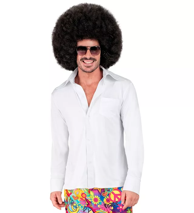 70's groovy heren shirt wit - Image 2