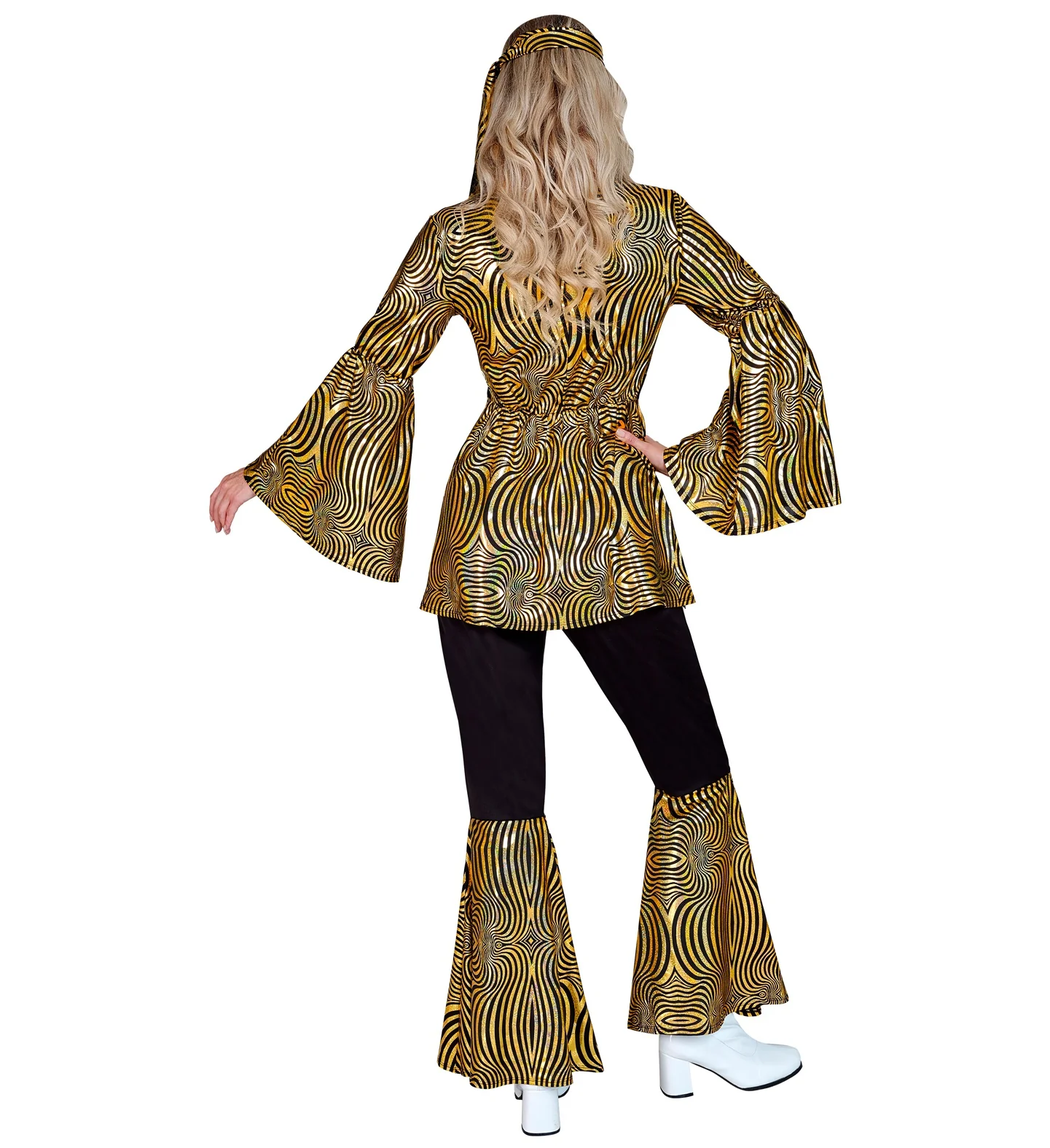 70s groovy kostuum goud Babette - Image 3