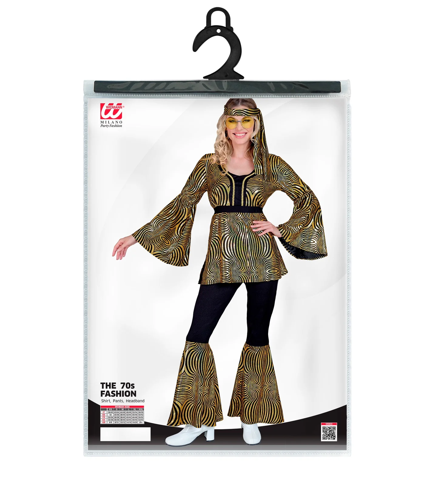 70s groovy kostuum goud Babette - Image 5