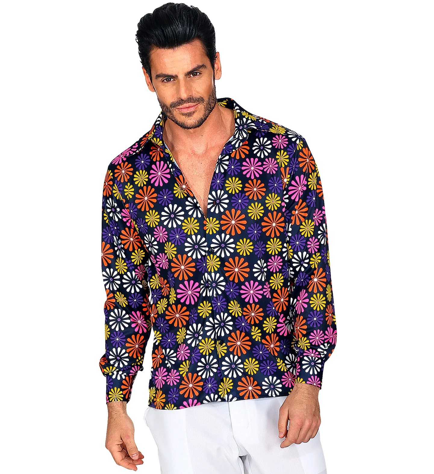 Groovy shirt bloem jaren 70 - Image 4