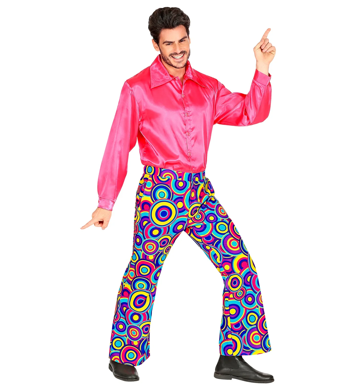 Hippie herenbroek met kringen - Image 4