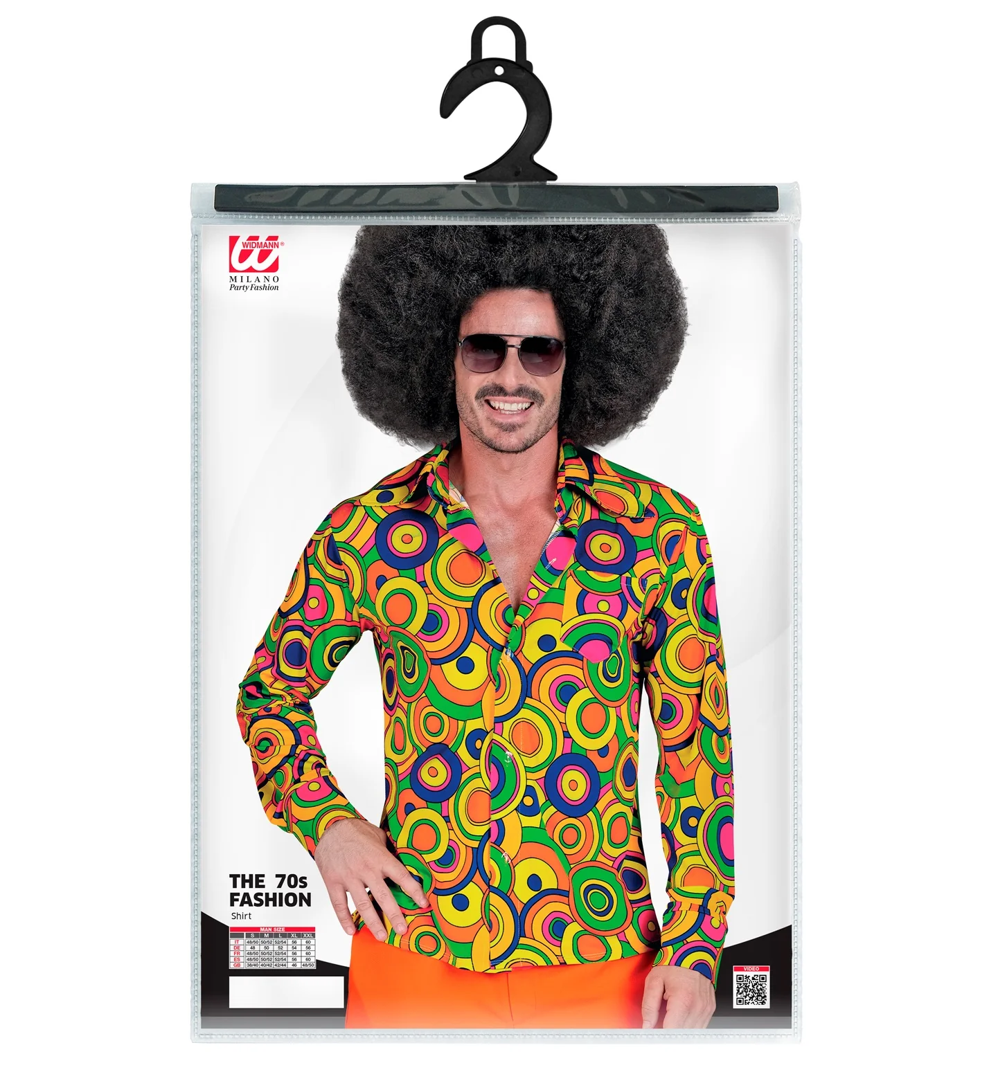 Jaren 70 shirt groovy cirkels heren - Image 2