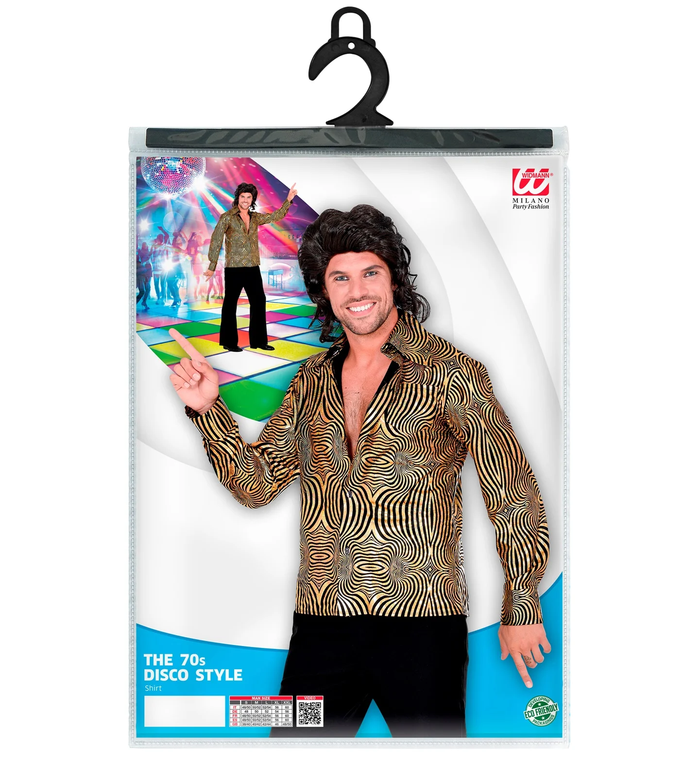 Disco shirt jaren 70 goud heren - Image 6