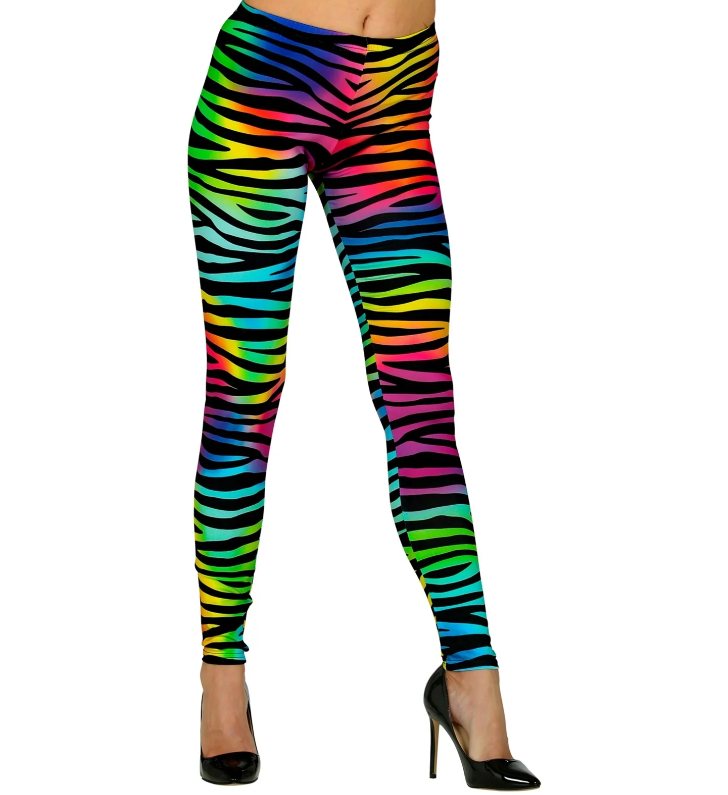 Disco legging neon zebraprint dames - Image 5