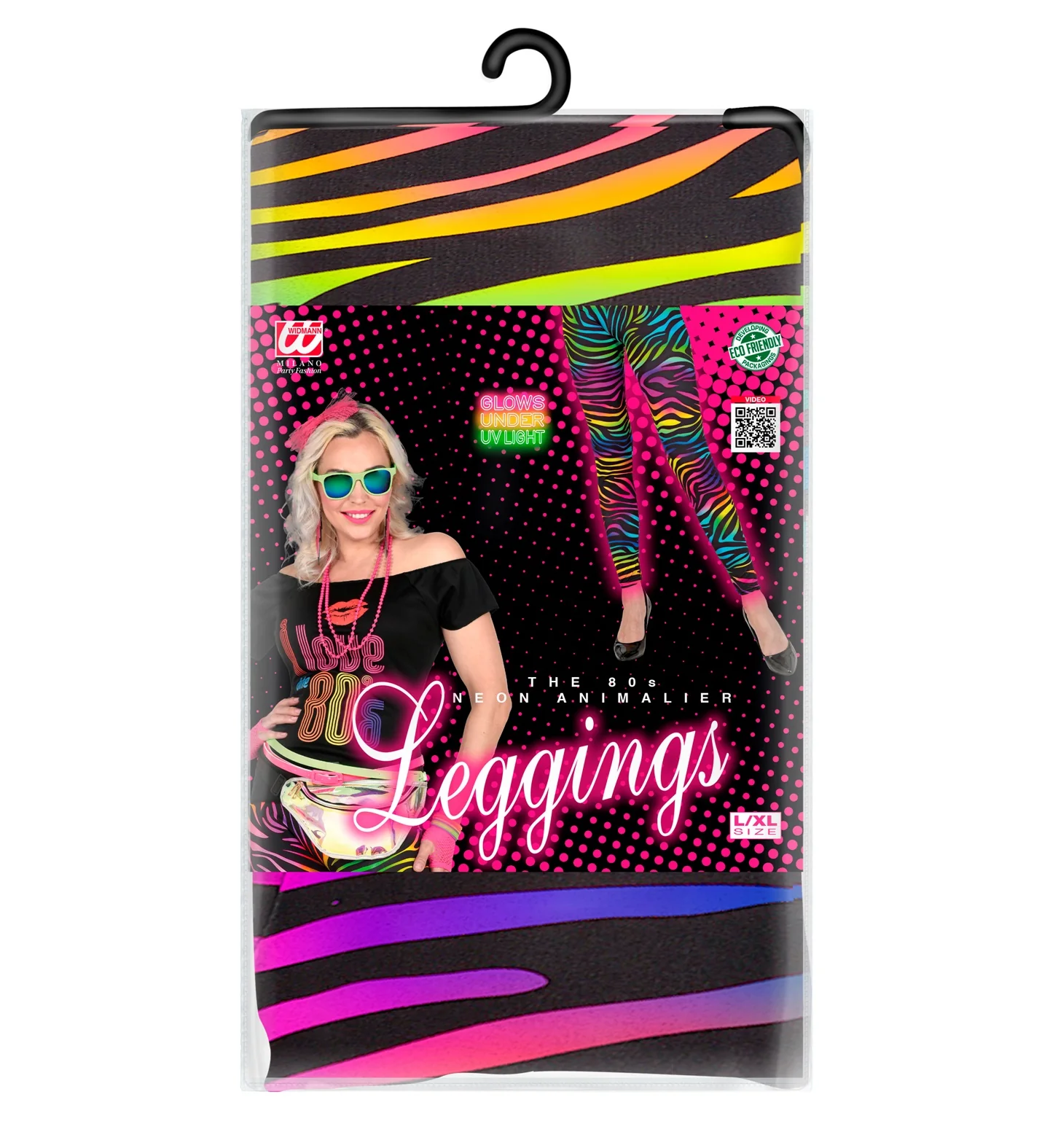 Disco legging neon zebraprint dames - Image 6