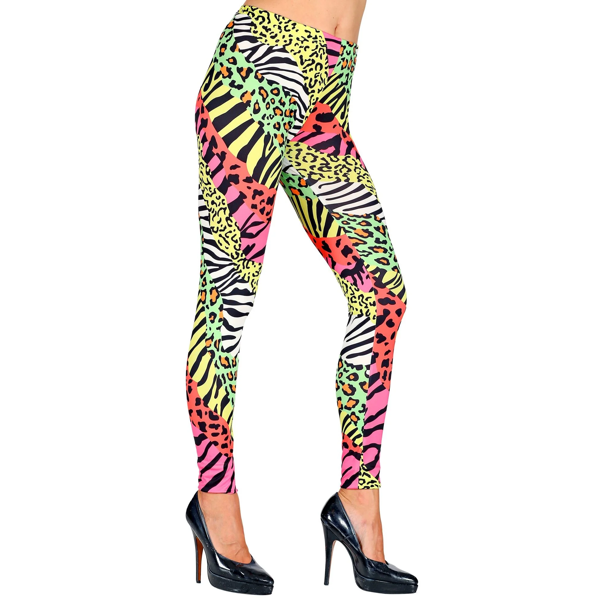 Jaren 80 legging zebra neon - Image 2