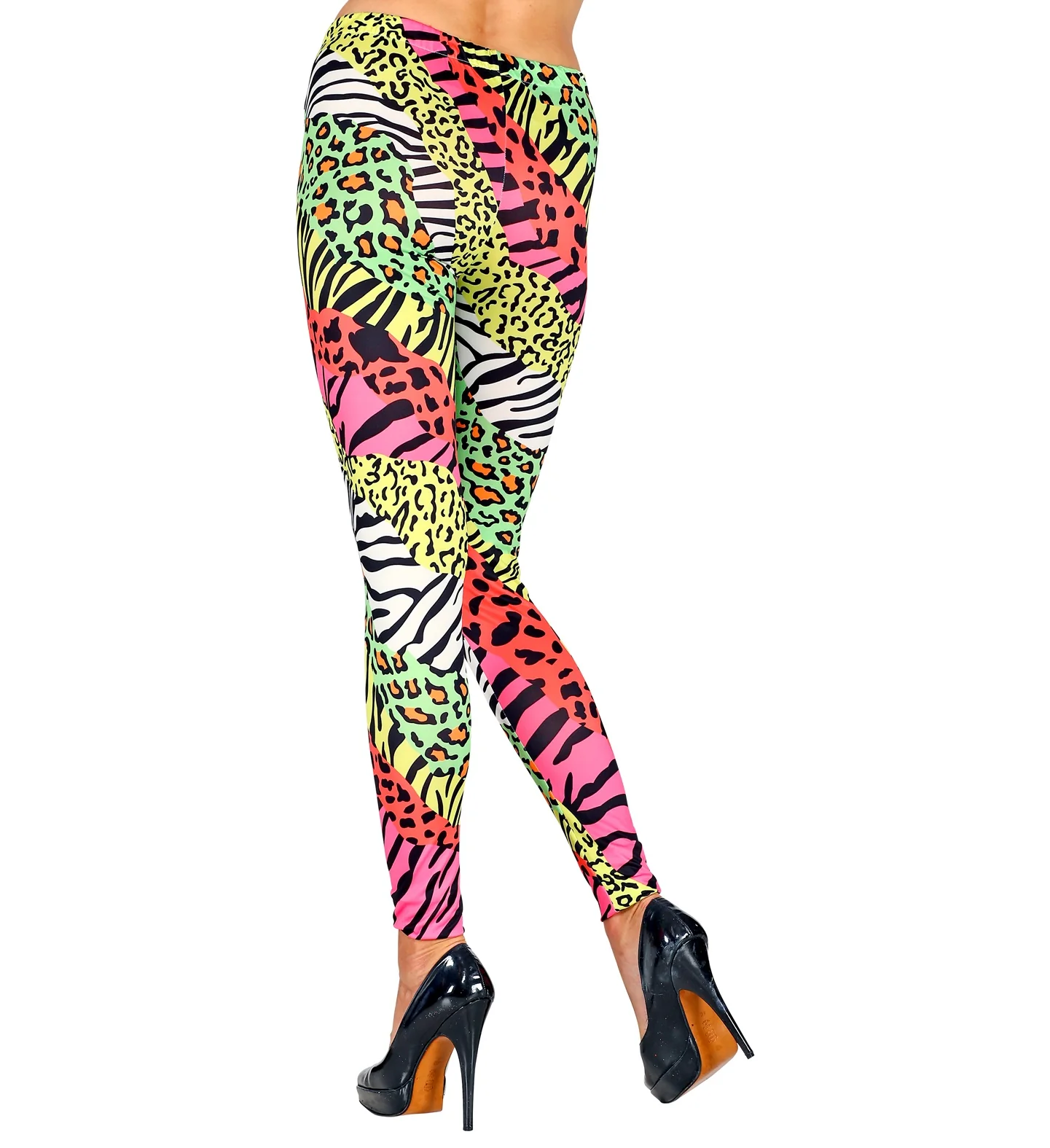 Jaren 80 legging zebra neon - Image 3