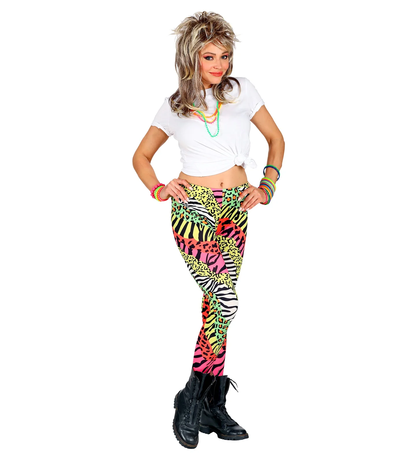 Jaren 80 legging zebra neon - Image 4