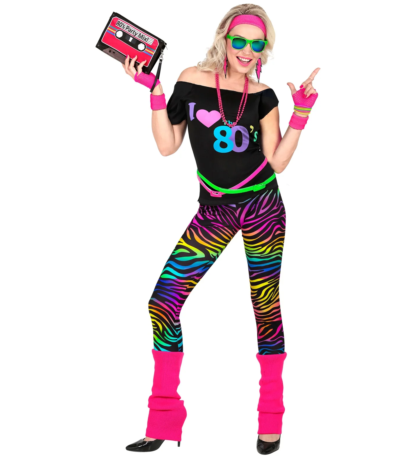 Disco pak 80's neon dames