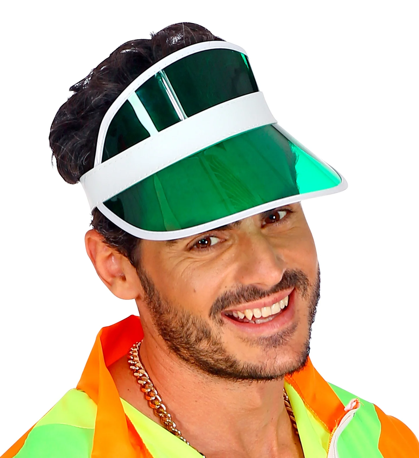 Jaren 80's zonneklep groen - Image 2