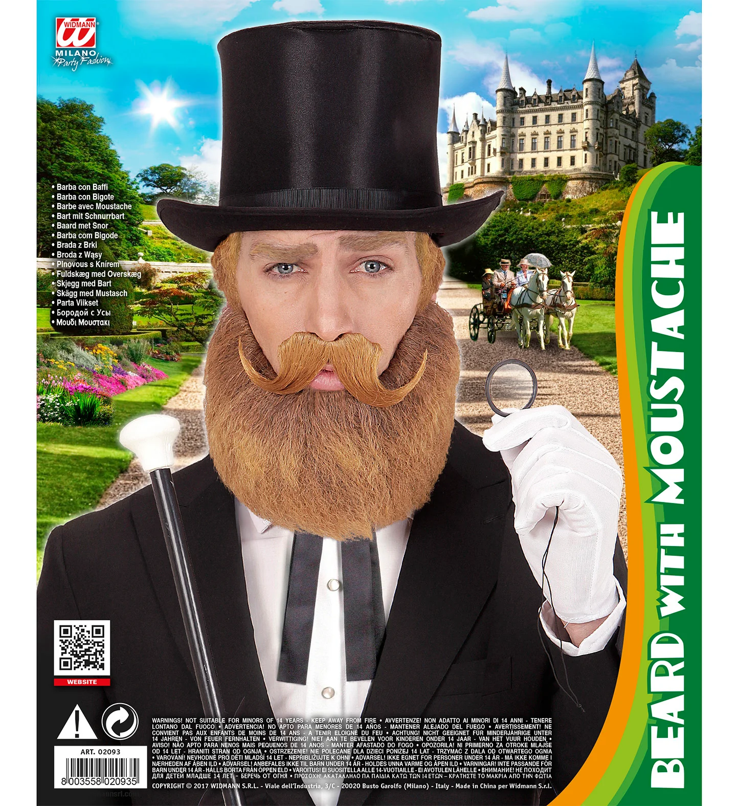 Abraham baard met snor blond - Image 4
