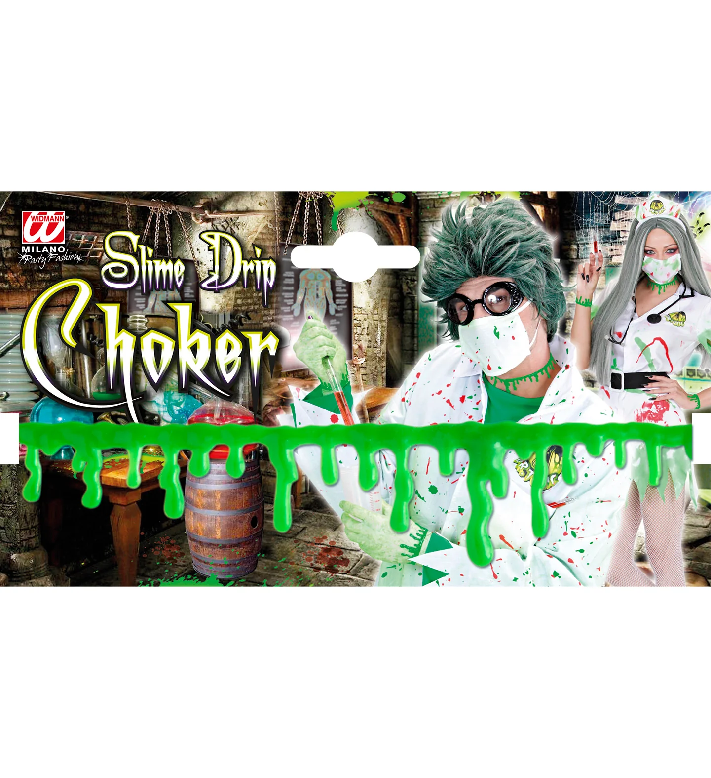 Zombie ketting groen slijm druppels - Image 5