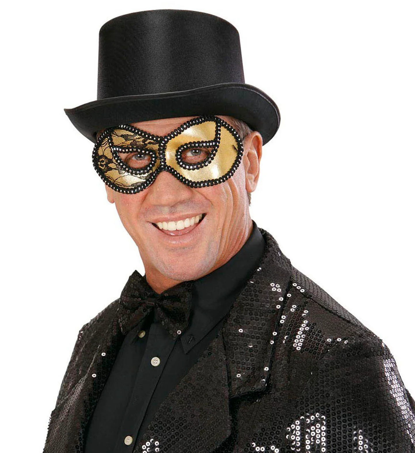 Gouden oogmasker Venetië glitters - Image 5