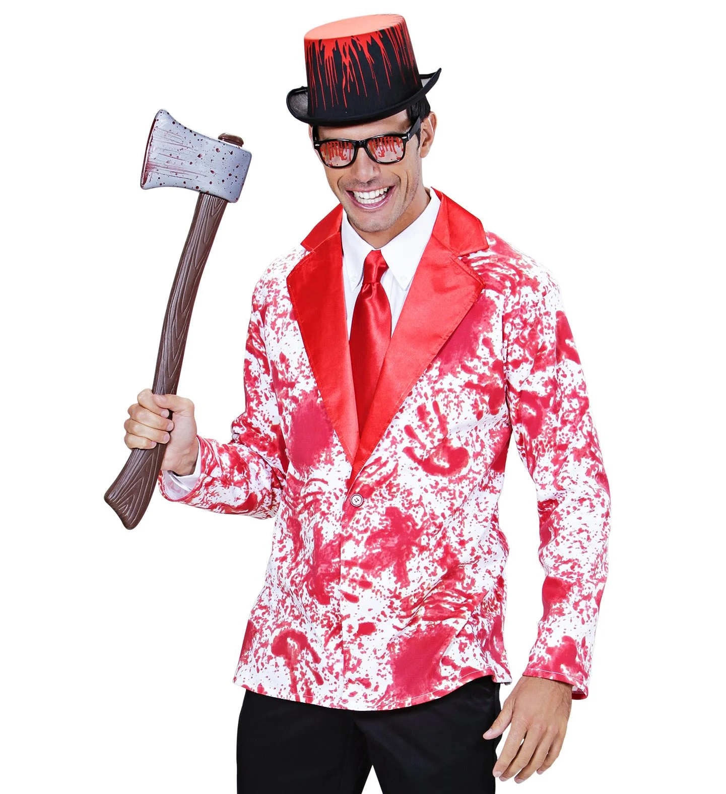 Nep houten  bijl met bloedspetters - Image 2
