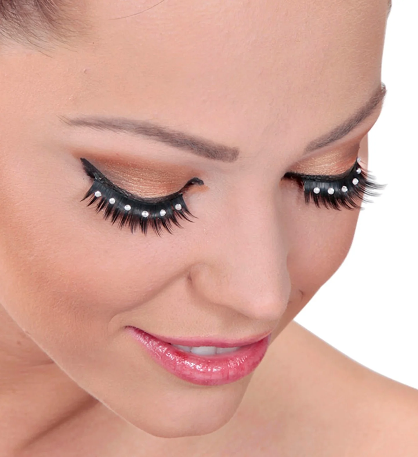 Nepwimpers zwart puntig met strass